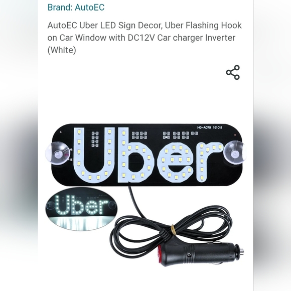 Uber Driver LED Light on Duty, Visible on Duty - Picture 1 of 5